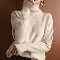 여성 캐시미어 니트 라운드 브이넥 반복 목폴라 꽈배기 겨울 가을/겨울 스웨터 터틀넥 퓨어 컬러 풀오버 긴 소매 슬림 점퍼 부드럽고 따뜻한 풀 팜므