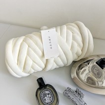 벨벳 자이언트얀 실 500g 가방만들기 자이언트얀실 망고실 벨벳얀 도평리새댁, 아이보리화이트