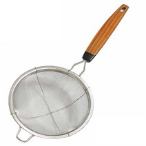 스텐레스 차조리 스텐차망 일제 7.5cm 원목핸들 편수망 미니건지기 보이차망 걸음망 거름망 외경지름7.5/깊이3.5/손잡이길이12cm