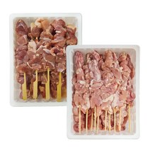캠핑요리 순살닭꼬치 15개+닭목살꼬치 20개 세트 영양간식 안주, 30개, 75g