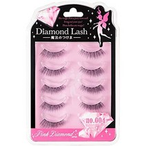 일본직발송 6. 다이아몬드 러쉬 DIAMOND LASH 【NO.004】5 페어(상속속용) 자연스러운 볼륨감으로 눈가가, One Size, One Color