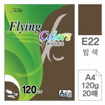 플라잉 칼라 E22 밤색 A4 120g 20매, 단품