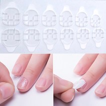 (5장세트)NG 네일 글루 양면테이프 실리콘 접착테이프 네일팁 스티커 12p x 5장, 5개세트
