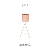 북유럽 철제 플랜트박스 받침대 인테리어 원형, 핑크 S
