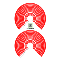 40-150mm 압력계 온도계 게이지 눈관리 스티커 Pressure gauge label, 빨강 1장
