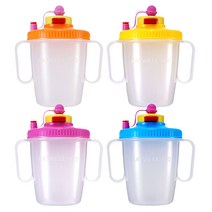 이트웰 우유&음료수 빨대컵(260ml), 옐로우