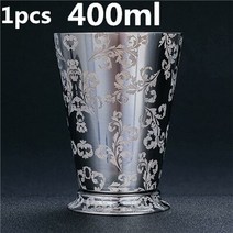 플랫화이트잔 아인슈페너잔 에스프레소샷잔 밀크글라스400ml 새로운 스타일 스테인레스 스틸 민트 줄롭 모, 01 Black