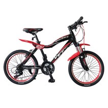 !!조립100%!! 베트 시마노21단 원터치변속 알루미늄 프레임 핸들바 갓성비 아동용 MTB자전거20 22 24인치, 20인치, 블랙/레드