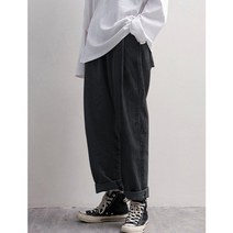 남자 코듀로이 바지 주름 스트레이트 팬츠 남성 패션 탄성 허리 졸라 캐주얼 루즈 조깅 스웨트 팬츠 남성 streetwear