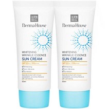 더마하우스 미백링클 3중기능성 에센스 썬크림50mlx2개 SPF50+++(미백 주름개선 자외선차단) /미백+탄력+자외선차단, 2개, 50ml