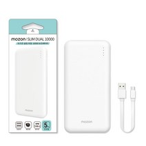 모즈온 슬림듀얼 보조배터리 10000mAh 멀티타입, SPE-2PCPPB100, 화이트