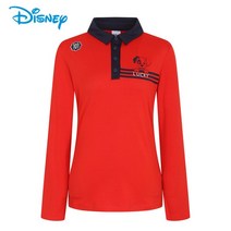 디즈니골프 여성 배색 포인트 카라 티셔츠 HK3LTS083