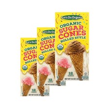 에드워드 앤 손즈 렛츠 두 슈가 콘 롤 스타일 12 콘 3팩 Edward & Sons Lets Do Sugar Cones Rolled Style 12 Cones