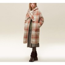 써스데이아일랜드 여성 덤블 믹스 체크 코트 T226MCT134W