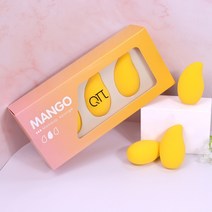 쿠션퍼프 메이크업 스펀지 망고 모양 소프트 파운데이션 화장품 퍼프 뷰티 에그 미용 도구 습식 건식 사용