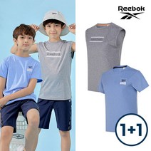 리복키즈 REEBOK NEW 리복키즈 주니어 반팔티셔츠 1+1 (그레이+블루)