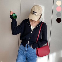 크롭 니트 후드집업 CSU1303