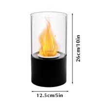 휴대용 검은 바이오 에탄올 벽난로 탁상 불 그릇 에탄올 화재 구덩이 바이오 벽난로 실내, 블랙 에스