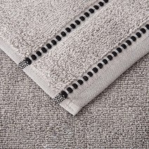 Lavish Home 럭셔리 면 타월 세트 - 빠른 건조 제로 트위스트 및 .. 정품보장, Silver