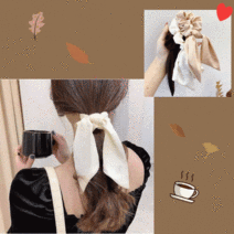 헤어끈 리본머리끈 스카프머리끈 똥머리핀 곱창머리끈