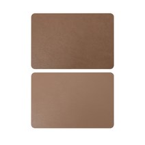 베이직스토리 양면 식탁매트 4개세트 북유럽 방수코팅 식탁 테이블 매트 (45 X 30cm), 브라운 사각형 양면 식탁테이블 4개