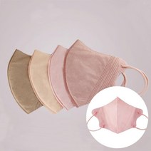 새부리형 덴탈 컬러 마스크 여름 얇은 일회용마스크, 피치
