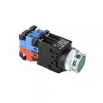 건흥전기 1A1B 조광 누름버튼 보호형 방우형 푸쉬온 스위치 110V AC 25mm KBL25WMP-1A11조광 누름 보호 방우형 스위치, 옐로우 [KBL25WMP-1AY11]