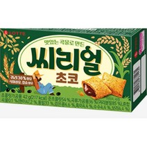 칠성 스낵바 회사간식 탕비실간식 맛있는 곡물로 만든 롯데 씨리얼 초코 간식박스 과자세트 대용량과자 42G 5개, 14세트