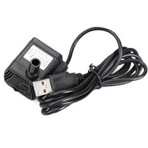 아항수중모터 무소음 미니 브러쉬리스 USB 워터 펌프 5V 70cm 잠튜닝 분수 수족관 순환, Black