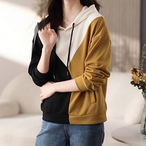 투톤 배색 후드 티셔츠 PS116861