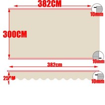대형그늘막 테라스 미니 글램핑 천막 Tewango 사용자 정의 만든 방수 방수포 투명 필름 Windows 비 보호 발코니 플라워 꽃무늬 식물 쉼터 보이는 그늘 항해, 3.82x3m