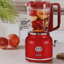 키친 플라워 믹서기 1.5L 과일즙 녹즙 분쇄기 블랜더