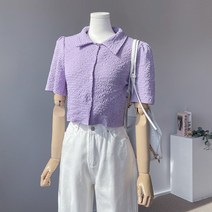 와플퍼프블라우스