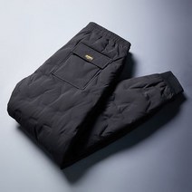 구스패딩바지 우모복 우모바지 방한바지 화이트 오리 다운 패딩 겨울 다운 바지 남성 방풍 스트레이트 스웨트 팬츠 캐주얼 조깅 남성 두꺼운 따뜻한 패딩 바지