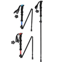 등산스틱 등산용스틱 등산용지팡이 4단 초경량 듀랄루민 두랄루민, 블랙