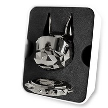 에어디 차량용 방향제 쥐 토끼 도베르만 황소 포메라니안, [도베르만], 크롬블랙, 클린코튼향 2개, 2개