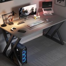 [엠에스컴파니] 분위기 가성비 X자 다리 게이밍 책상, 그레이1400x600
