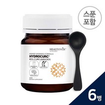 뉴질랜드 헬스윈 하이드로커크 커큐민 분말 30g 강황 Curcumin 고흡수, 6개