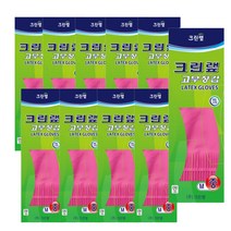 크린랩 일반 고무장갑 M 중(핑크) 피부보호제 첨가, 분홍, 중, 10개