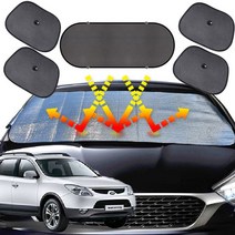 고팡몰_베라크루즈 햇빛가리개 햇빛차단 앞유리커버 차박용품#ko_꾺, 꾺선택_앞창외부장착6종세트