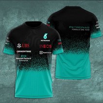남성 티셔츠 2022 Petronas Joint F1 Formula One Amg Team Print 남성 여성 반팔 티셔츠 아웃웨어 의류