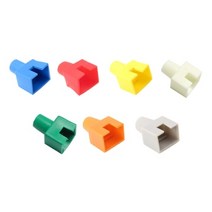 엠비에프 RJ-45 각부트 오픈형 보호캡(100개)/RJ45의 커넥터 보호와 랜케이블 식별이 편리함/랜케이블 제작시 사용되는 사각부트, 그린