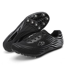 남자 트랙 필드 신발 여성 스파이크 운동화 운동 선수 달리기 훈련 경량 경주 경기 스파이크 스포츠 신발 플러스 사이즈 36 45, 검은색, 38
