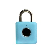 작은 지문 자물쇠 USB 재충전 방지 자물쇠 방수 방지 방지 방지, 푸른