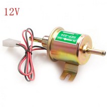 범용 전기 연료 펌프 키트 12 24V 인라인 저압 HEP 02A 2 미터 라인 필터 호스 클램프, 12V Gold, CN