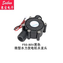 유압 수력 발전기 수도 농업 미니 하우스 배수 고전력 배관 소형 12V, a 80V 블랙