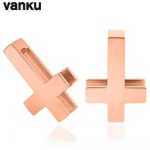 리머 Vanku 10Pcs 귀 플러그 터널 귀걸이 Cilp 크로스 무게 확장 리머 Oreja Dilataciones 펑크 피어싱, 04 rose gold_01 16mm