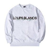 LOUPS BLANCS LB 로고 프린트 오버핏 맨투맨 멜란지