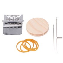 10 후크 미니 직조기 가정용 소형 기계 6.5cm 나무 보드 수공예 DIY, 03 빨간, 03 빨간