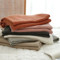 에이트룸 워싱 모달 코튼 와플블랭킷 여름 겹이불, 아이보리